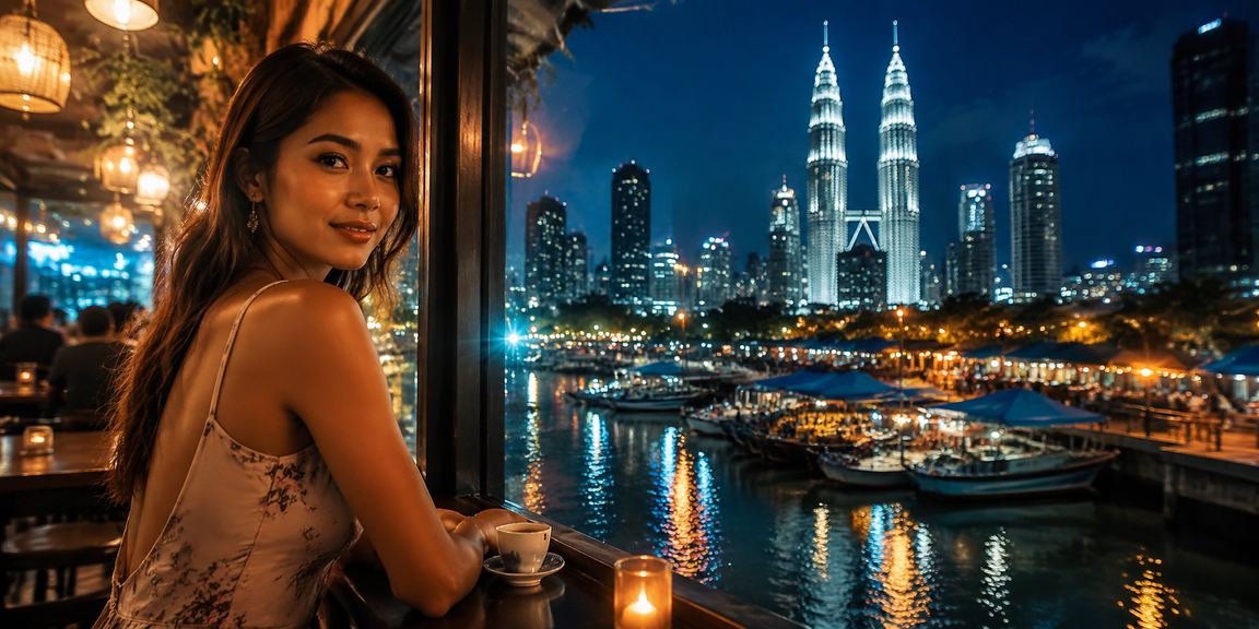 Suasana hiburan kasino gaya Melayu di Kuala Lumpur yang meriah dan bersemangat