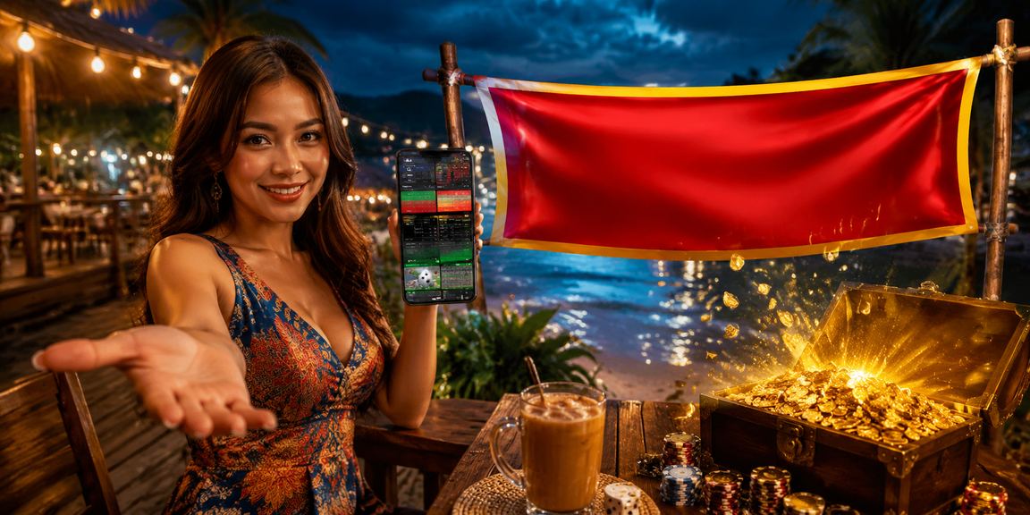 Pemain mengakses kasino mudah alih bermotif batik di Langkawi untuk permainan Poker